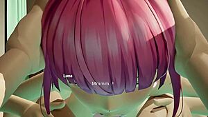 Nurse Luna gives wild ejaculation treatment with creampie in hospital bed.