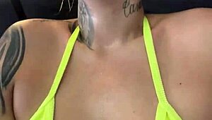 training in tiny bikini at copacabana gym got me so wet and horny, nearly kicked out