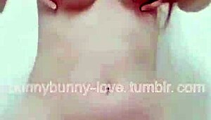 yo this asian bunny slut's piercing her tits while dancing wild with that taiwanese vibe 😘