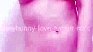 yo this asian bunny slut's piercing her tits while dancing wild with that taiwanese vibe 😘