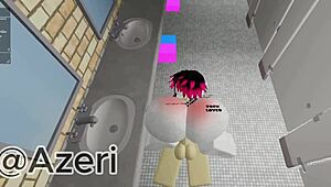 hey, i hook up with my friend in a public bathroom for some quick outdoor action with that big cock vibe 🚽🍆