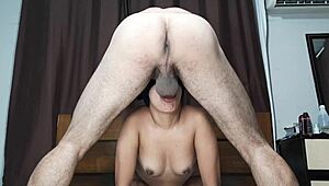 うわディープスロートのえずきでロングヘア乱れタトゥーBODYがチンポむせてガクガク