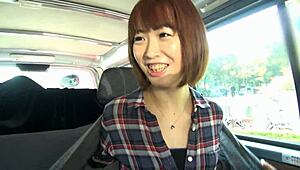 hot japanese game features double couples fucking missionary and cowgirl in boat then creampie in car