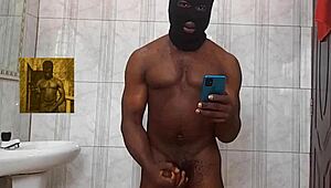 Pornashubby masturbates solo in bathroom after rounds with sugar mummy!