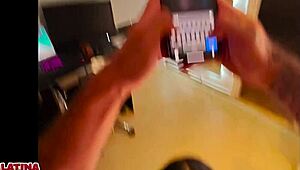 Chyna - Tattoo Pale Sexy And Tiny 18+ Slut Shows Off Her Brand New Boobs And Takes Huge White Cock Latina Casting