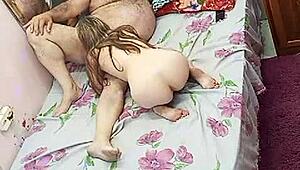 That young girl is super fresh and the old guy devours her pussy