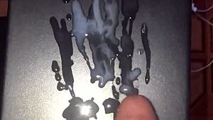 why does this big white cock explode with cum?