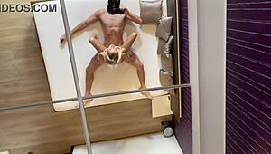 fucking skinny muscular nela decker hard in front of mirror with dirty screams