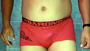 Hey, check me modeling this satin panty in a fun dance with bra and lingerie vibes! 💃🩲