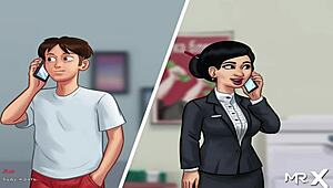 In Summertime Saga, the maid performs a dance in episode 4 part 24