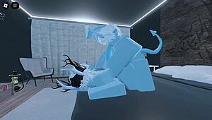 so i became a blue demon in roblox