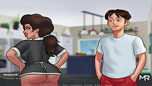 In Summertime Saga, the maid performs a dance in episode 4 part 24