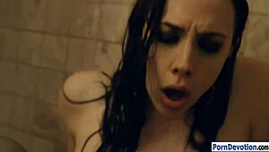 Oh man, check out busty brunette pornstar Chanel Preston getting screwed hard by a monster cock in the bath with deepthroat action! 💦🍆