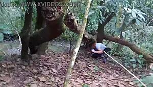 Look, the guy paid to see my big pussy in the ecological park so I went into the bushes and flashed it for him