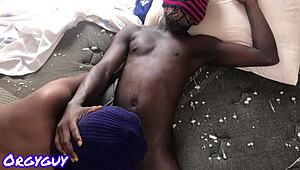 You won't believe how this ebony amateur sucks that big black cock like a pro in the bedroom!