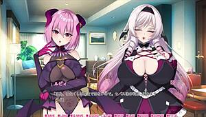 three beauties from vrwold kemonomimumma mumma vampire are my roommare in this gameplay 01 session