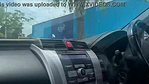 Stop it, I'm waiting for my wife - but why is this milf jerking off my big cock in the parking lot?