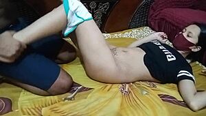 Indian sexy college girl bends over for horny doggystyle pounding in ebony reality sex