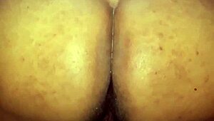 Indian big ass SHAKING wildly as she bends over for homemade anal with monster cock