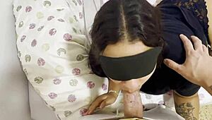 I sucked my stepbrother's huge cock until massive cumshot filled my mouth!