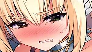 Leona explores wild hentai scenes in her game world