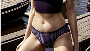 Look at these cute Dutch lingerie models strolling barefoot along the scenic Amsterdam canals