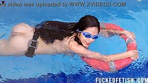 hey mermaid helen star, why are you naked in the pool with those big tits and wet pussy for romance?