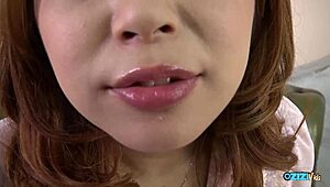 adorable asian brunette deepthroats and sucks cock until cum fills her mouth in pov