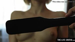 Oh my god, watch this cute sexy blonde spanking her hairy pussy while she masturbates!