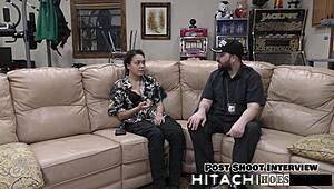 freshman, you getting that mandatory hitachi orgasm pov? mara luv spreads shaved pussy with toys.