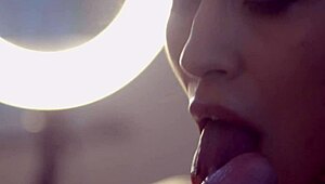 fucking with a big pierced cock in my mouth during homemade massage