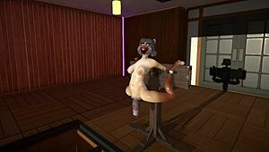 Hey, check out this wild furry cat using dildos for some intense cum inflation action! 🐱🍆💦