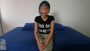 is this curvy latina teen with hairy pussy and small tits really legal for her first time pov casting interview
