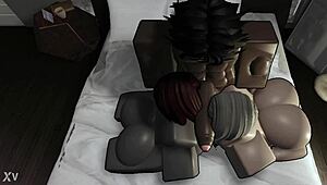 Come join this hot trio where the naughty blonde and redhead get bent over for doggystyle with big black cocks