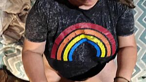 Oh man, sucking my boyfriend's cock for our anniversary, it's so fat and yummy