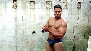 yuri gaúcho, the muscular bodybuilder, gets horny while masturbating his huge cock until a massive cumload explodes