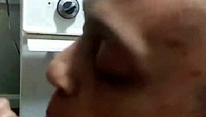 detailed blowjob from horny bitch sucking hard on big throbbing cock during intense fucking session