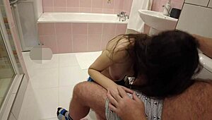 dirty college girl sucking old hairy cock
