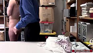 i caught that teen stealing phones so i fucked her hard at work