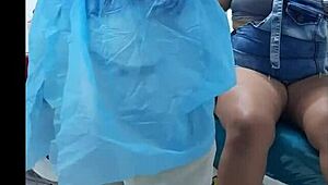 dentist appointment turns wild with curvy colombian nurse riding in miniskirt and pantyhose at the office