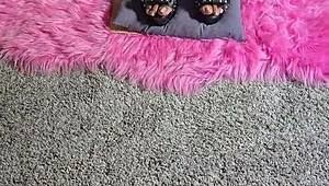 Bts Teaser - Bound And Balancing On Spikey Stilettos With Black Lingerie Teasing!