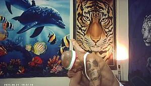 Behind the Scenes: Asian Babe Battles Italian Pound Machine Pornstar in Intergender Match