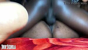 why is this curvy ebony wife so sexy after her shower that her husband bangs her hard?