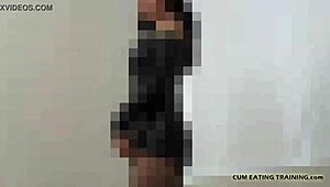 Clean Your Cum off the Floor with Your Tongue in This Femdom Pov Session