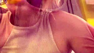 I didn't notice my shirt became see-through from sweat at the gym, what a delicious surprise