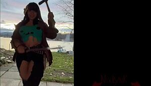 Nixlynka's Friday the 13th Jason Cosplay Shows Off That Big Ass and Small Tits in Sexy Costume Ass Shaking!