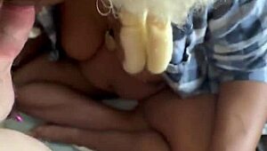 whoa, homemade amateur ebony blonde gets bent over in bedroom!