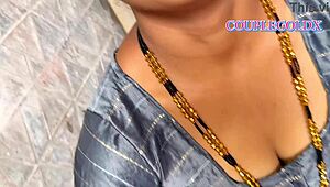 Komal bathes openly in homemade clip while brother-in-law secretly masturbates big cock doggystyle behind her