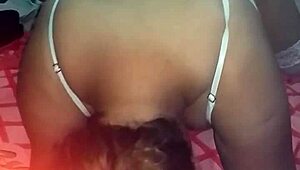 Recording on Cell Phone as Latina Milf in Sexy Thong Panties Gets Fucked from Front