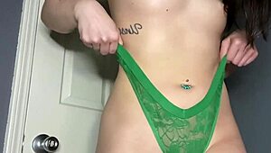 Can you handle this thick Asian trying on panties while worshiping her big ass in cameltoe close-ups for ASMR vibes?